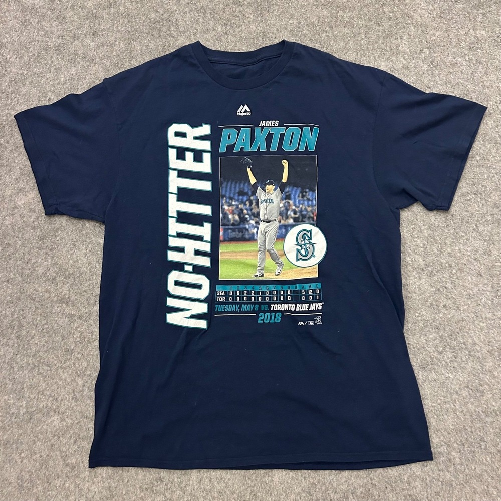 Majestic Toronto Bluejays James Paxton 2018 No-Hitter T Shirt Adult Large